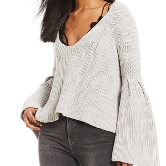 Free People Sweaters - {Free People sweater} scoop neck, bell sleeves